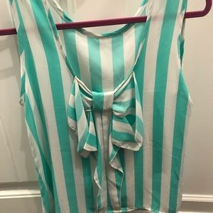 Striped tank with bow